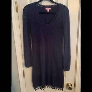 Lilly Pulitzer blue dress with tassels